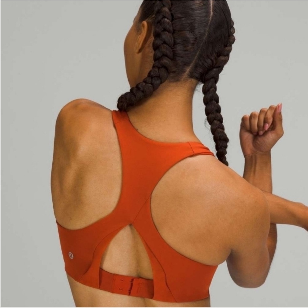 Lululemon Rust Burnt Orange Invigorate Sports Bra